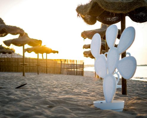 Scenografia luminosa lido Bambù
