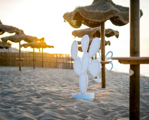 Scenografia luminosa lido Bambù