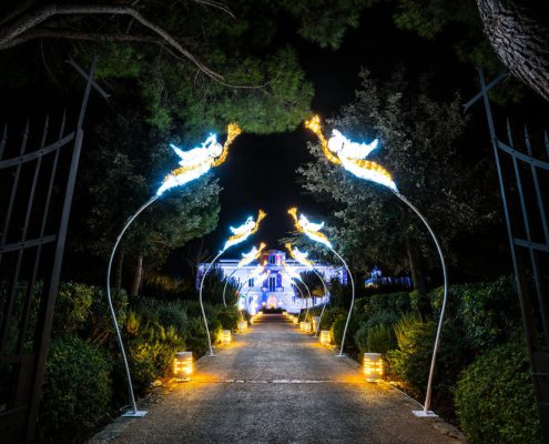 Scenografia luminosa Il santissimo