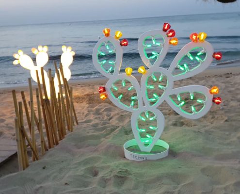 lampade - rocce luminose e fichi d'india