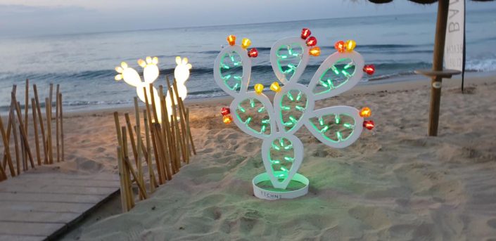 lampade - rocce luminose e fichi d'india