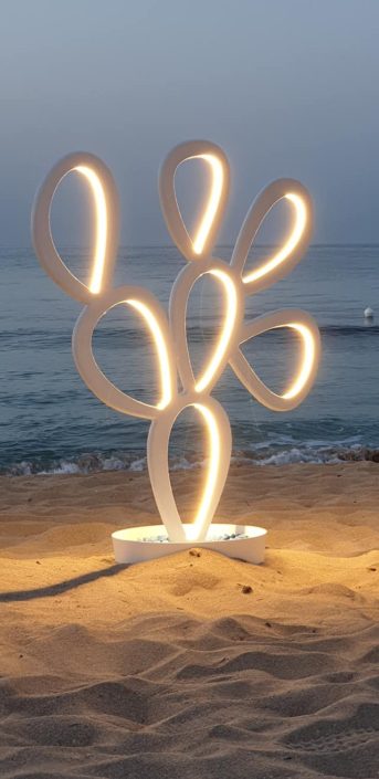 lampade - rocce luminose e fichi d'india
