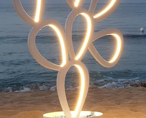 lampade - rocce luminose e fichi d'india