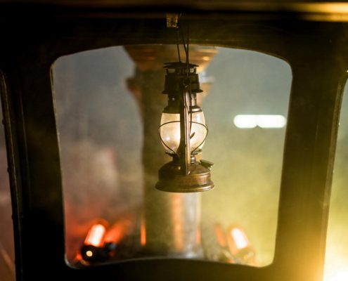Trenino elettrico steampunk