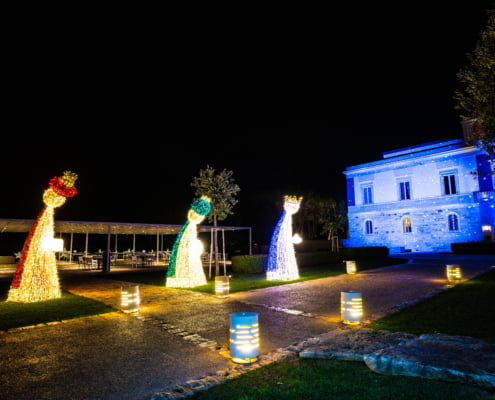 Scenografia luminosa Il santissimo