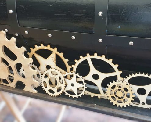 trenino elettrico steampunk