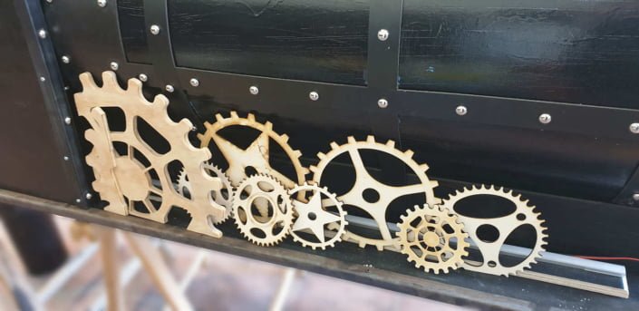 trenino elettrico steampunk