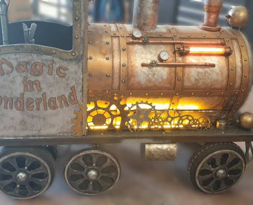 trenino elettrico steampunk