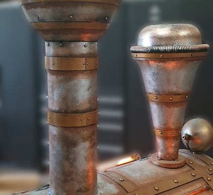 trenino elettrico steampunk