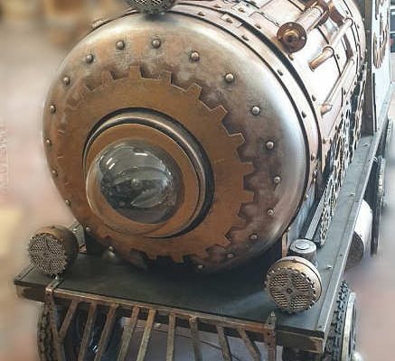 trenino elettrico steampunk