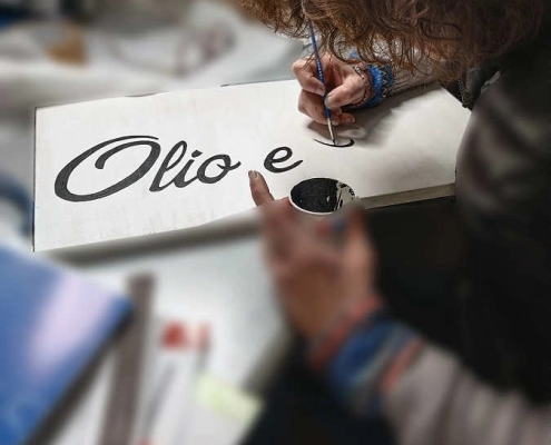 insegna olio e vino