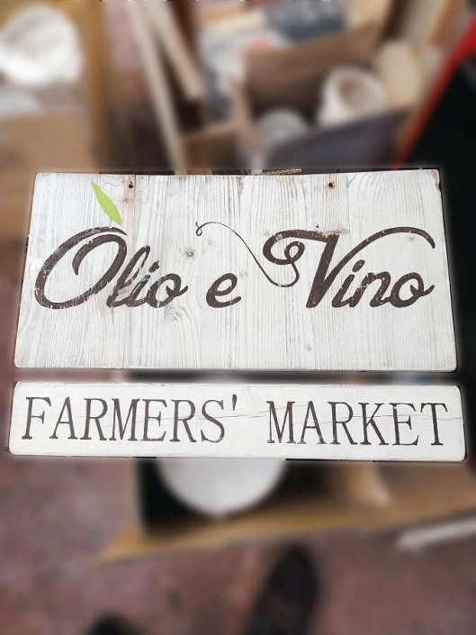 insegna olio e vino