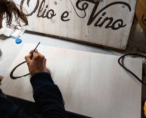 insegna olio e vino