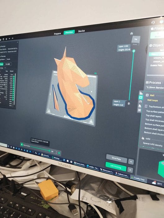 Unicorno stampa 3D