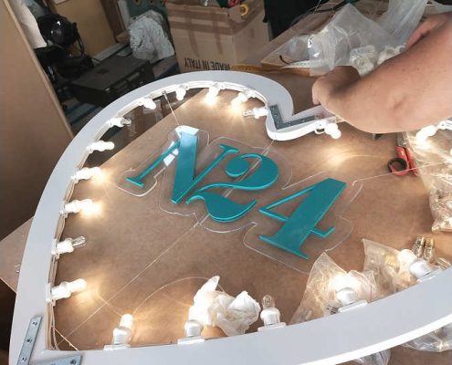 Luminaria a forma di cuore