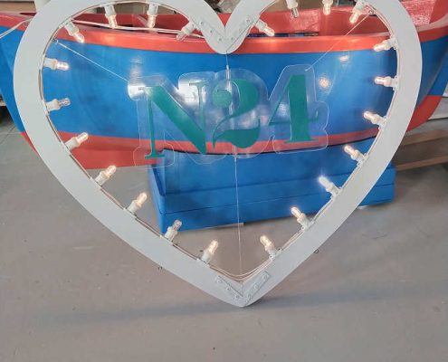 Luminaria a forma di cuore