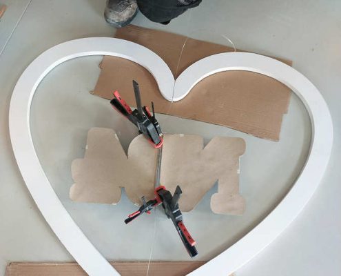 Luminaria a forma di cuore